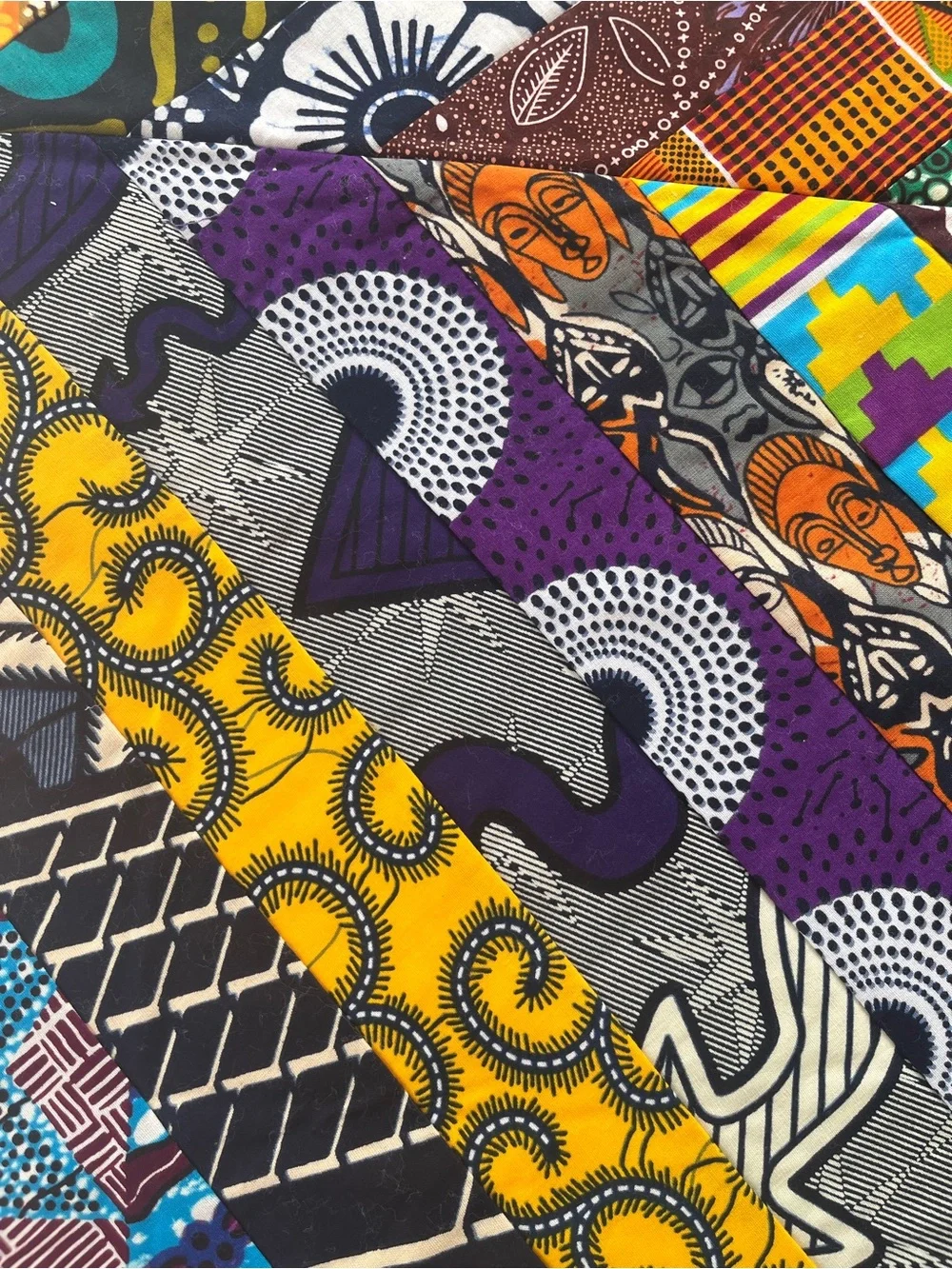 Handmade Multicolor African Print Quilt Wall Hanging - Artisan Home Decor